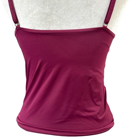 Andie The Canary Tank Top Medium Plum Purple Sweetheart Neck Adj Straps NWT - Picture 7 of 13